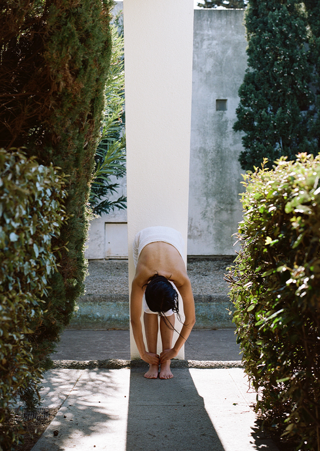 a picture of someone stretching