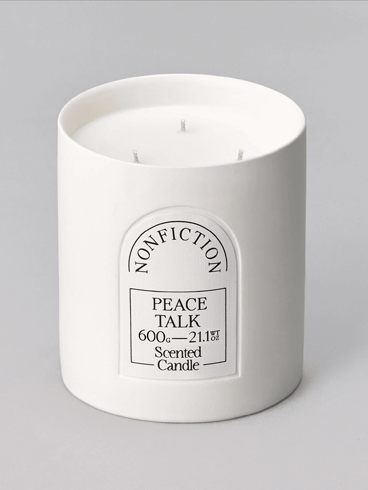 peace talk large scented candle img