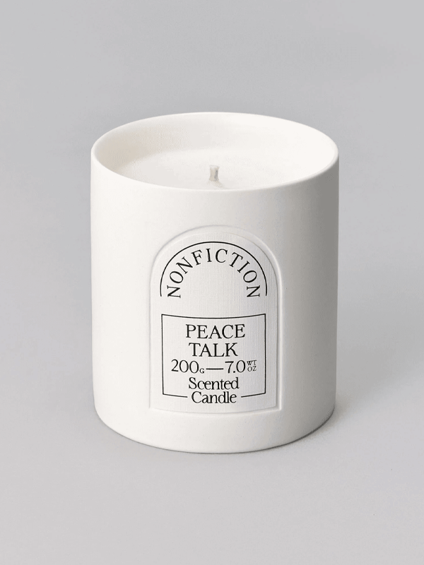 peace talk scented candle