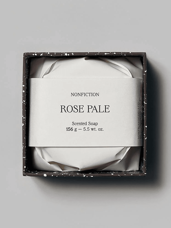 rose pale scented soap package image